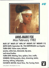 Load image into Gallery viewer, Playboy February Edition Anne-Marie Fox Card #87
