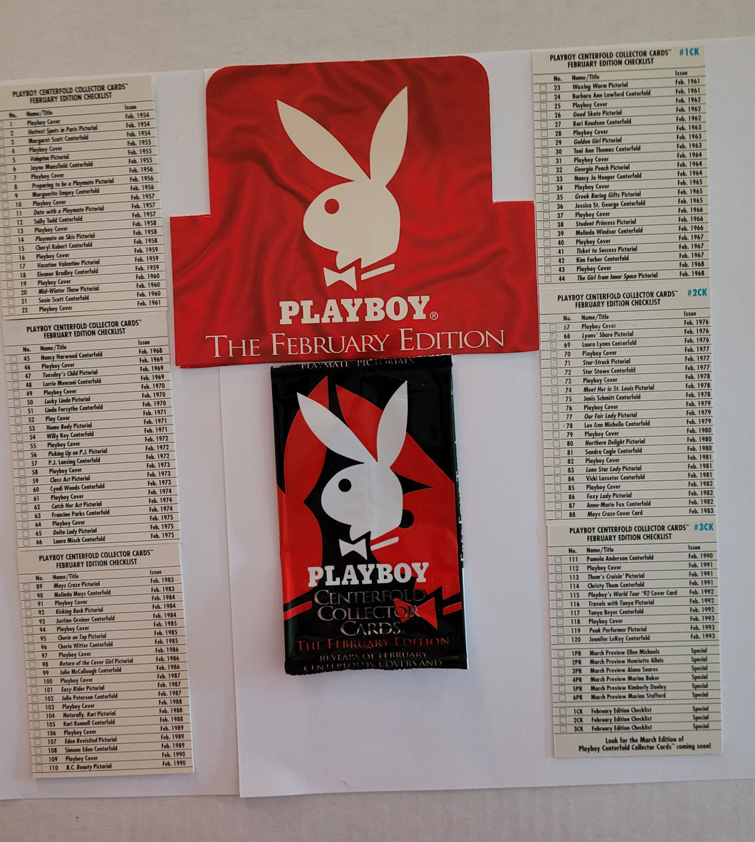 Playboy February Centerfold COLLECTOR CARDS