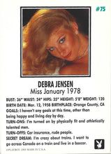 Load image into Gallery viewer, Playboy January Edition Debra Jensen Card #75
