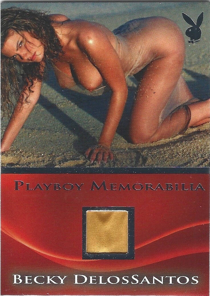 Playboy's Hard Bodies Becky Delos Santos Platinum Foil Memorabilia Card