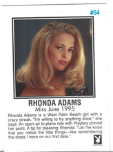 Load image into Gallery viewer, Playboy Centerfold Update 1 (1994 - 1996) Rhonda Adams Card #54
