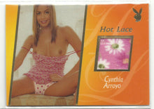 Load image into Gallery viewer, Playboy Lingerie 100th Cynthia Arroyo Hot Lace Memorabilia Card
