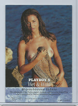 Load image into Gallery viewer, Playboy Wet &amp; Wild Roseleena Blair Red Foil Jumbo Unsigned Autograph Card
