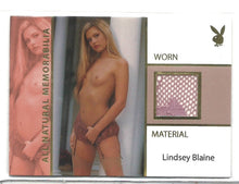Load image into Gallery viewer, Playboy Natural Beauties Lindsey Blaine Worn Material Card
