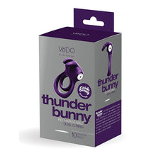 Load image into Gallery viewer, VeDO THUNDER BUNNY Rechargeable Dual Ring - Perfectly Purple
