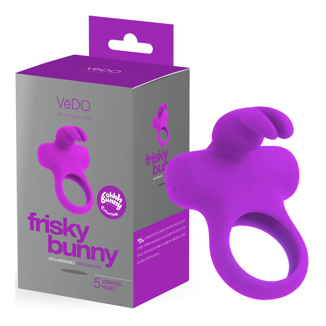 VeDO FRISKY BUNNY Vibrating Ring (Perfectly Purple)