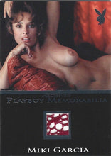 Load image into Gallery viewer, Playboy&#39;s Bare Assets Miki Garcia Platinum Foil Archived Memorabilia Card
