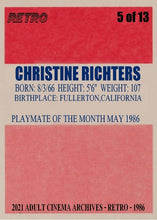 Load image into Gallery viewer, 2021 Retro 1986 Christine Richters Nude Card
