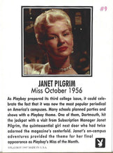 Load image into Gallery viewer, Playboy October Edition Janet Pilgrim Card #9
