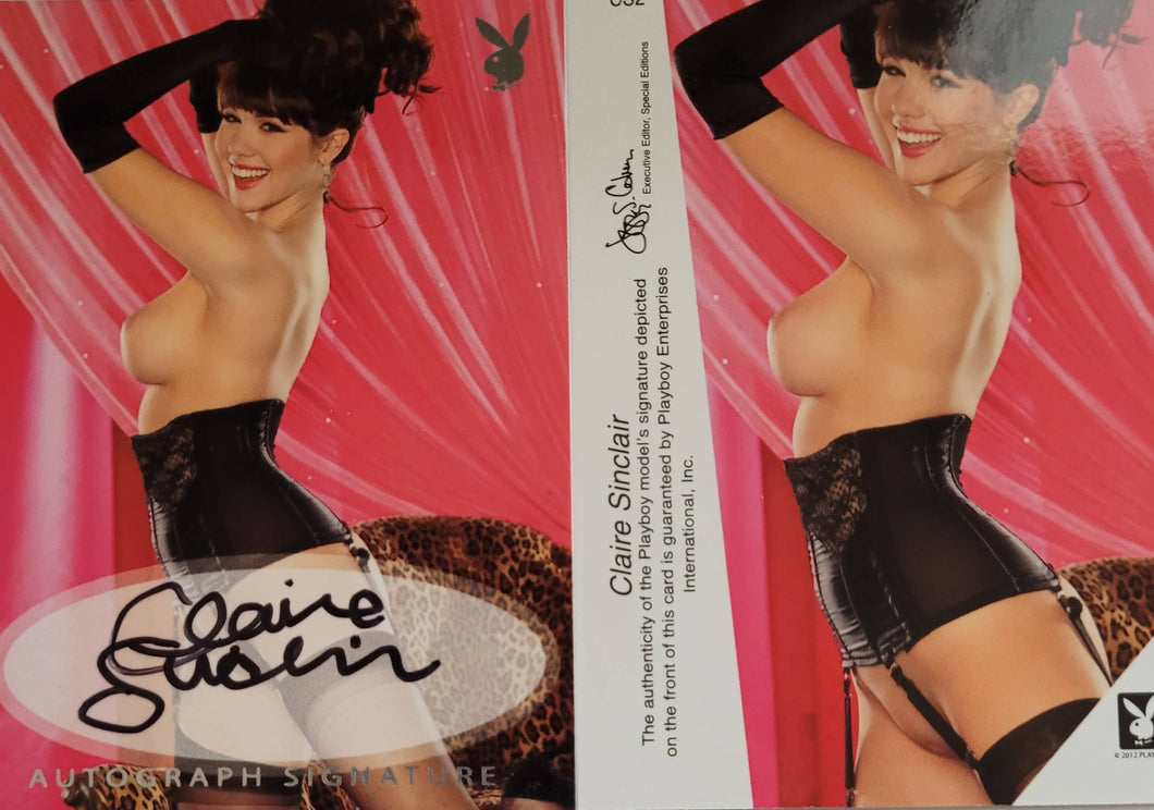 PLAYBOY'S SEXY GIRLS ll GOLD AUTOGRAPH SIGNATURE #2 CLAIRE SINCLAIR