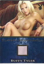 Load image into Gallery viewer, Playboy&#39;s Bare Assets Buffy Tyler Gold Foil Memorabilia Card
