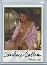 Load image into Gallery viewer, Playboy 50th Anniversary Candace Collins Gold Foil Autograph Card

