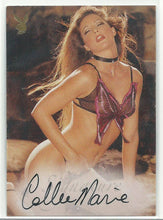 Load image into Gallery viewer, Playboy Playmates In Bed Colleen Marie Gold Foil Autograph Card
