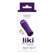 Load image into Gallery viewer, VeDO LIKI Rechargeable Flicker Vibe - Deep Purple
