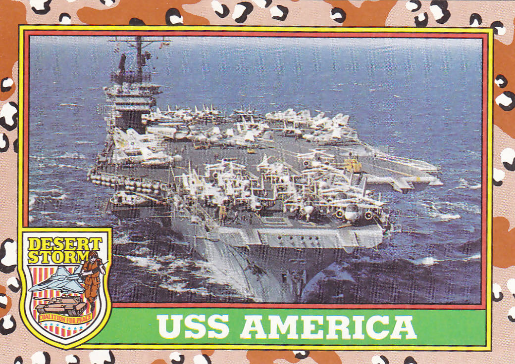 USS America #57 - Topps Desert Storm 1991 Trading Card
