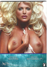 Load image into Gallery viewer, Playboy&#39;s Bare Assets Victoria Silvstedt Platinum Foil Birthstone Card
