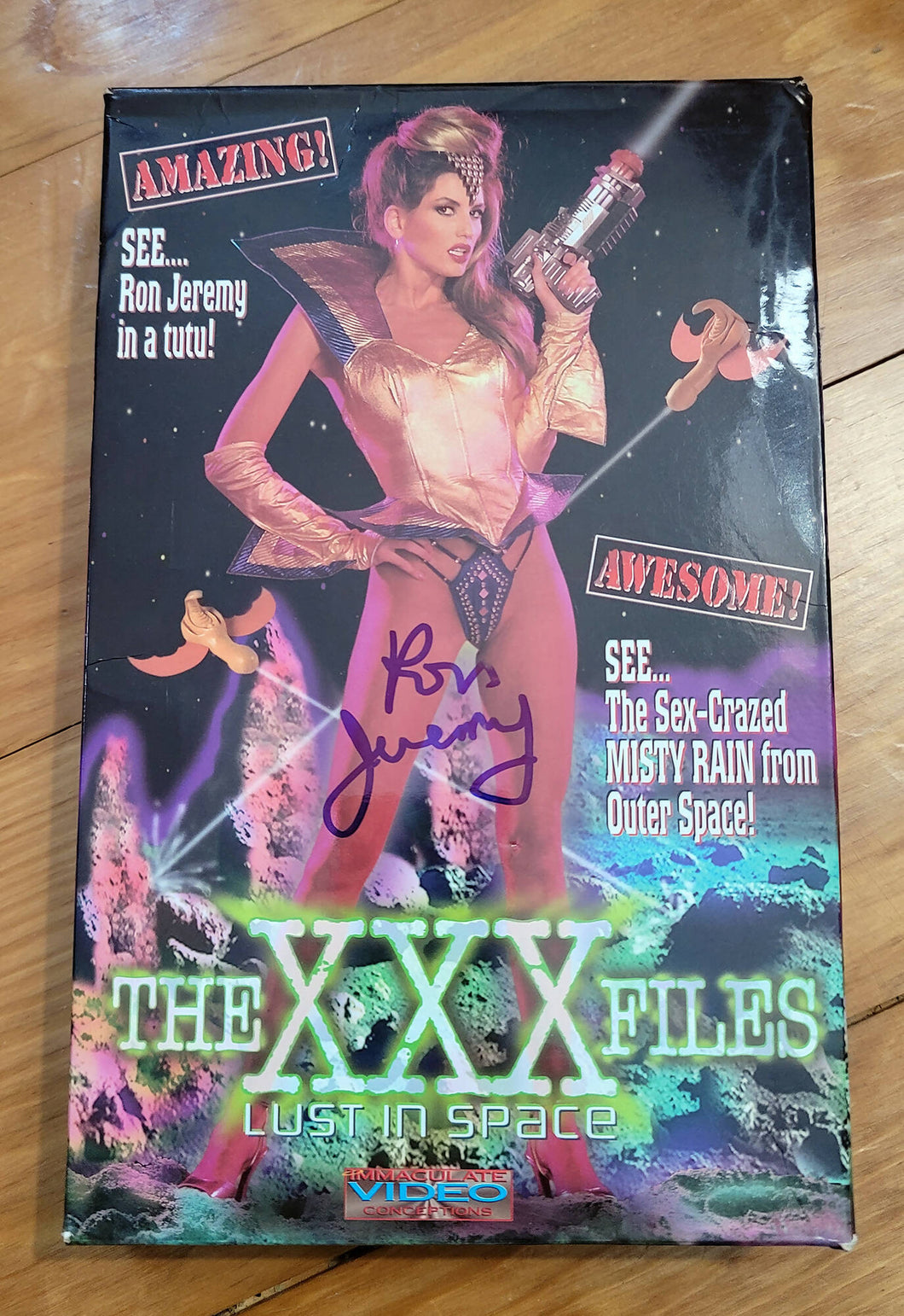 The XXX Files: Lust in Space (1995) Adult VHS Big Box - AUTOGRAPHED by RON JEREMY