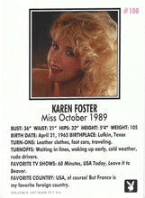 Load image into Gallery viewer, Playboy October Edition Karen Foster Card #108
