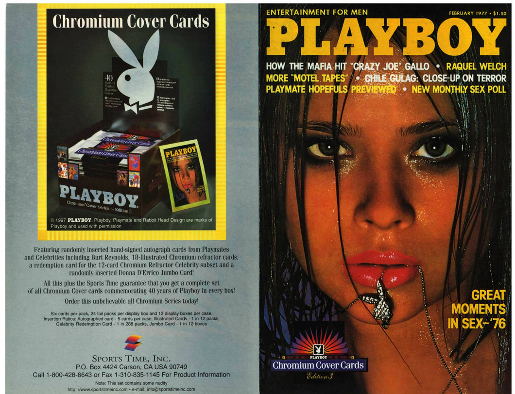 Playboy - Chrome Covers series 3 sell sheet [8.5