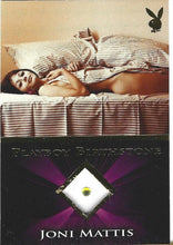 Load image into Gallery viewer, Playboy&#39;s Sexy and Sassy Joni Mattis Gold Foil Birthstone Card
