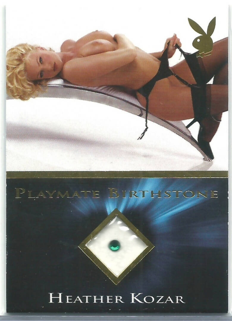 Playboy Wet & Wild 3 Heather Kozar Gold Foil Birthstone Card