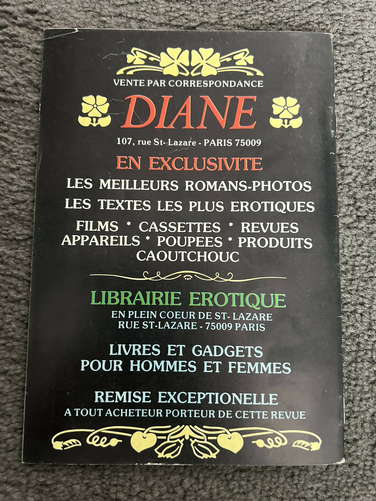 Very rare #5 Photo novel and catalog of vintage erotica shopping sex France  Diane Diffusion