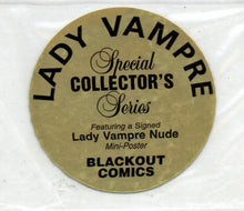 Load image into Gallery viewer, Lady Vampre - Special Collector&#39;s Series - signed Lady Vampre nude print + 3 comics [Blackout Comics 1995] excellent condition
