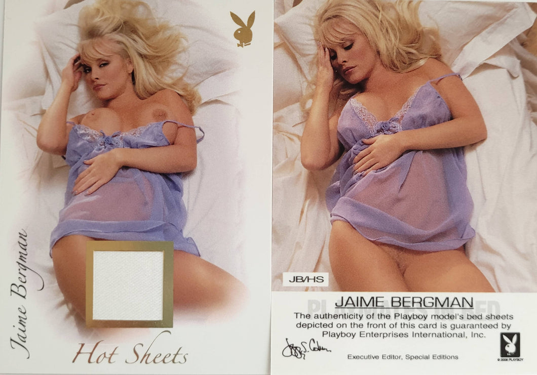 PLAYBOY'S PLAYMATES IN BED GOLD HOT SHEETS JAIME BERGMAN