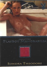 Load image into Gallery viewer, Playboy Lingerie Dreams Sondra Theodore Platinum Foil Archived Memorabilia Card

