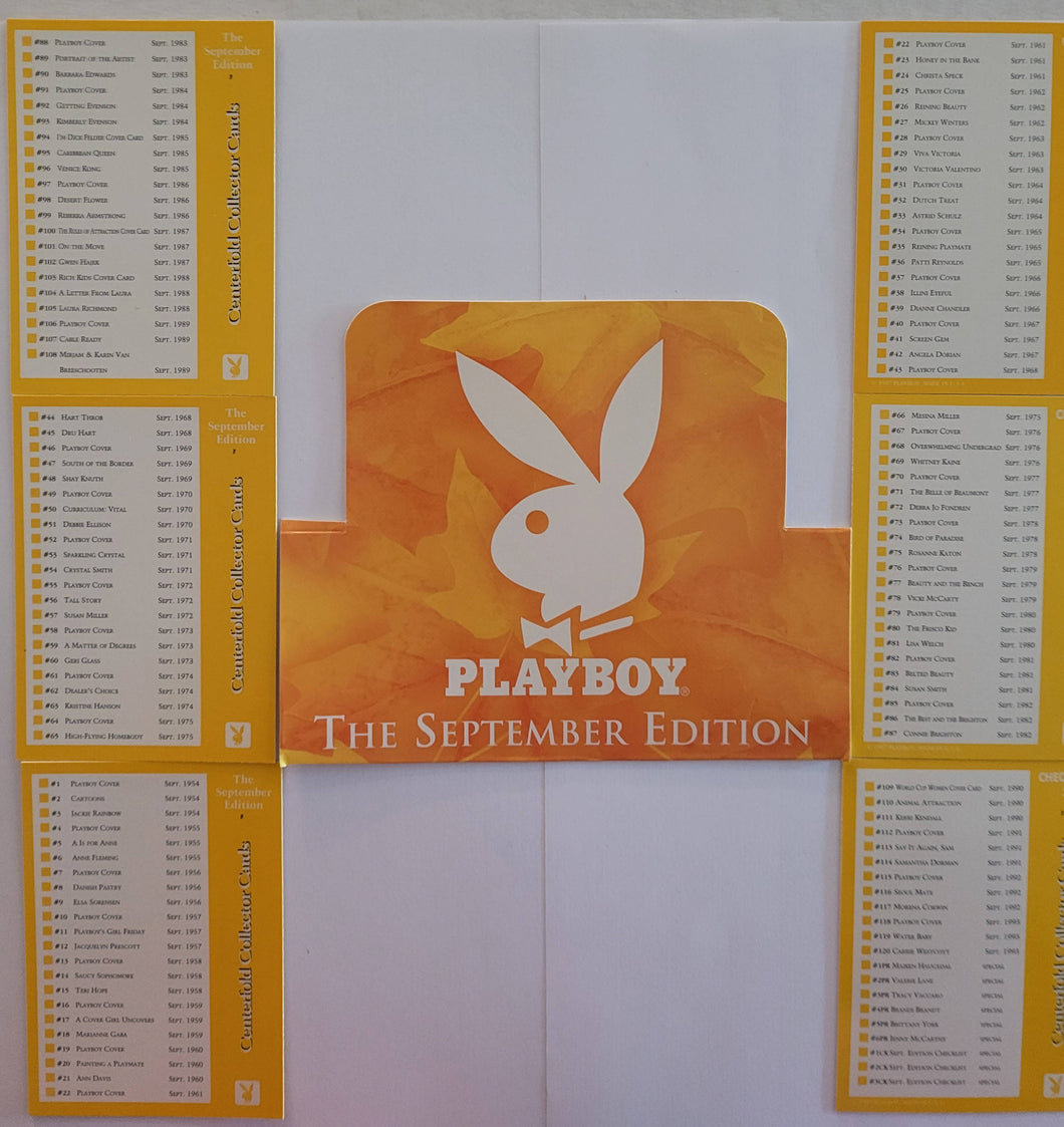 Playboy September Centerfold Collector Cards