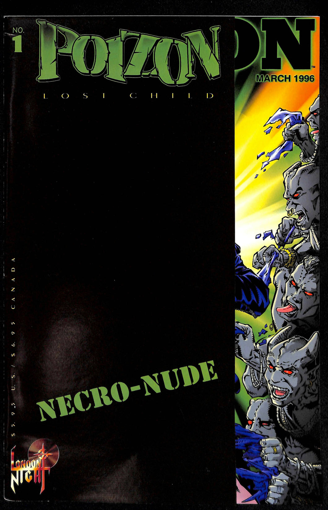 Poizon #1 - Necro-Nude Ed - comic - [London Night 1996] excellent condition