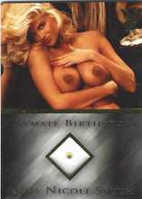 Load image into Gallery viewer, Playboy&#39;s Blondes, Brunettes and Redheads Anna Nicole Smith Gold Foil Birthstone Card
