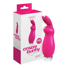 Load image into Gallery viewer, VeDO CRAZZY BUNNY Rechargeable Mini Vibe - Foxy Pink

