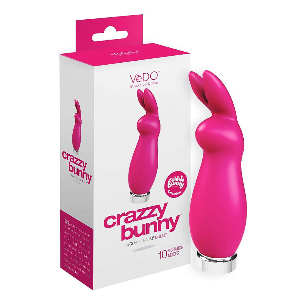 VeDO CRAZZY BUNNY Rechargeable Mini Vibe - Foxy Pink