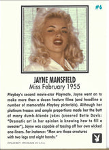 Load image into Gallery viewer, Playboy February Edition Jayne Mansfield Card #6
