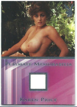 Load image into Gallery viewer, Playboy&#39;s Blonds, Brunettes &amp; Redheads Karen Price Platinum Foil Memorabilia Card
