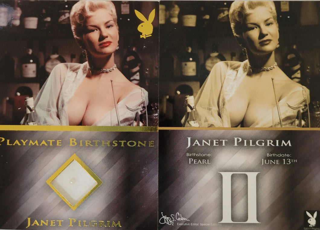 PLAYBOY'S BLONDES, BRUNETTES & REDHEADS GOLD BIRTHSTONE JANET PILGRIM