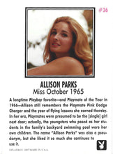 Load image into Gallery viewer, Playboy October Edition Allison Parks Card #36
