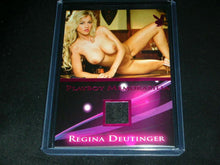 Load image into Gallery viewer, Playboy Sexy Vixens Regina Deutinger Pink Foil Memorabilia Card
