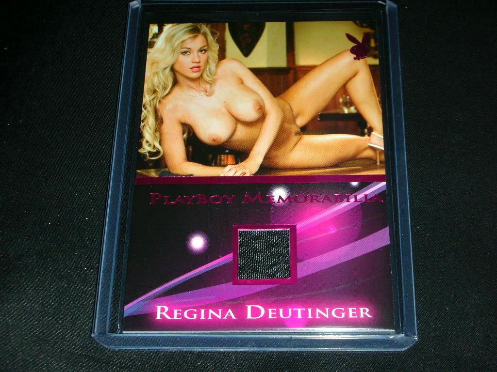 Playboy Sexy Vixens Regina Deutinger Pink Foil Memorabilia Card