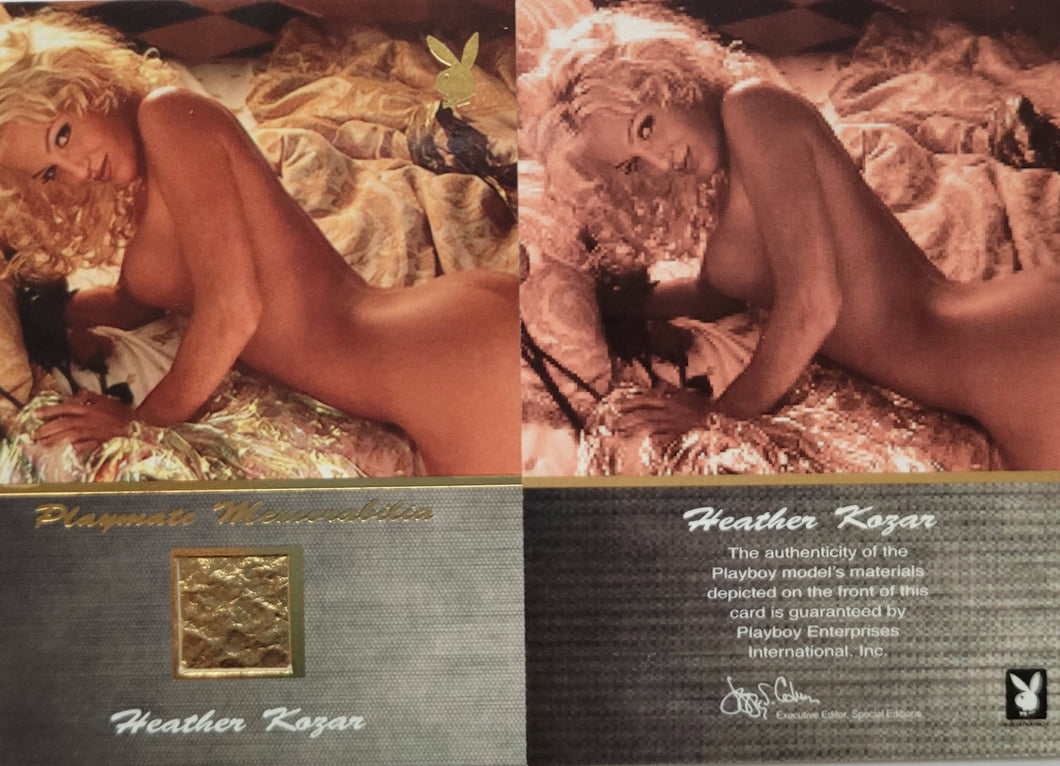 PLAYBOY'S UPDATE 1997-1999 GOLD MEMORABILIA HEATHER KOZAR