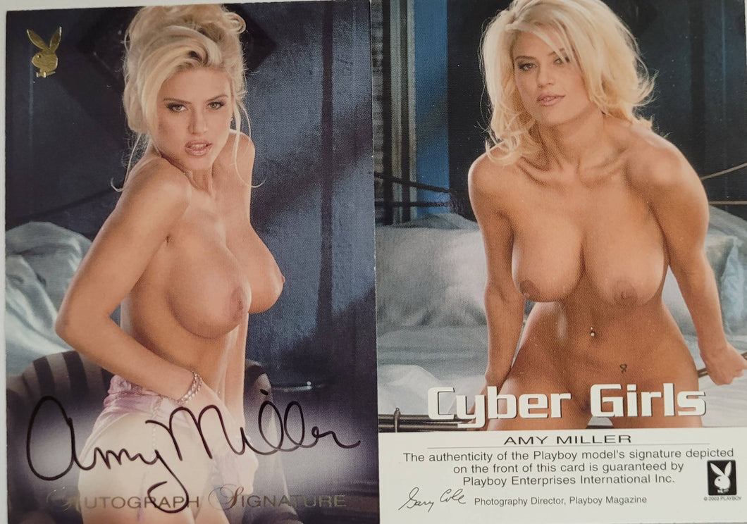 PLAYBOY'S PLAYMATE OF THE YEAR GOLD AUTOGRAPH SIGNATURE AMY MILLER