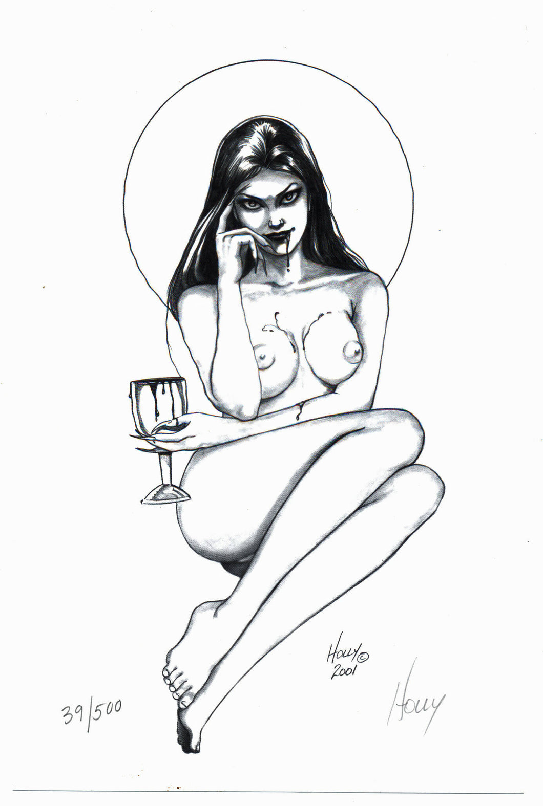 Sexy Vampire art print - By Holly - signed & numbered 39/500 - 7