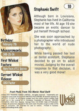 Load image into Gallery viewer, 2004 Wicked Trading Cards Up Close &amp; Personal #10 Stephanie Swift
