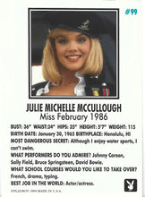 Load image into Gallery viewer, Playboy February Edition Julie Michelle McCullough Card #99
