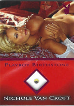 Load image into Gallery viewer, Playboy&#39;s Hard Bodies Nichole Van Croft Pink Foil Birthstone Card
