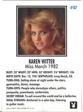 Load image into Gallery viewer, Playboy Centerfolds March Edition Karen Witter Card #87
