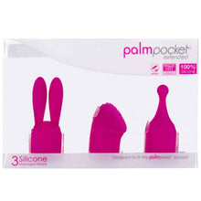 Load image into Gallery viewer, Palm Power Pocket Extended 3 Silicone Massager Heads
