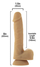 Load image into Gallery viewer, Addiction Bendable Andrew 8&quot; Dong Caramel
