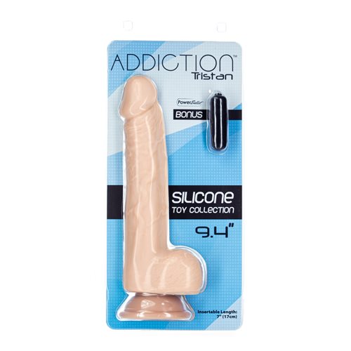 Addiction 100% Tristan 9in Silicone Collection Beige